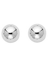 lovely mind-boggling ball white gold earrings for babies 